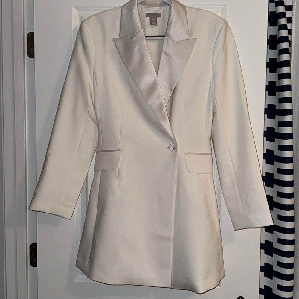 H&M White Blazer Dress